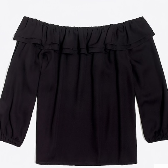 J Crew Ruffle Convertible On/Off Shoulder Blouse - Picture 5 of 8